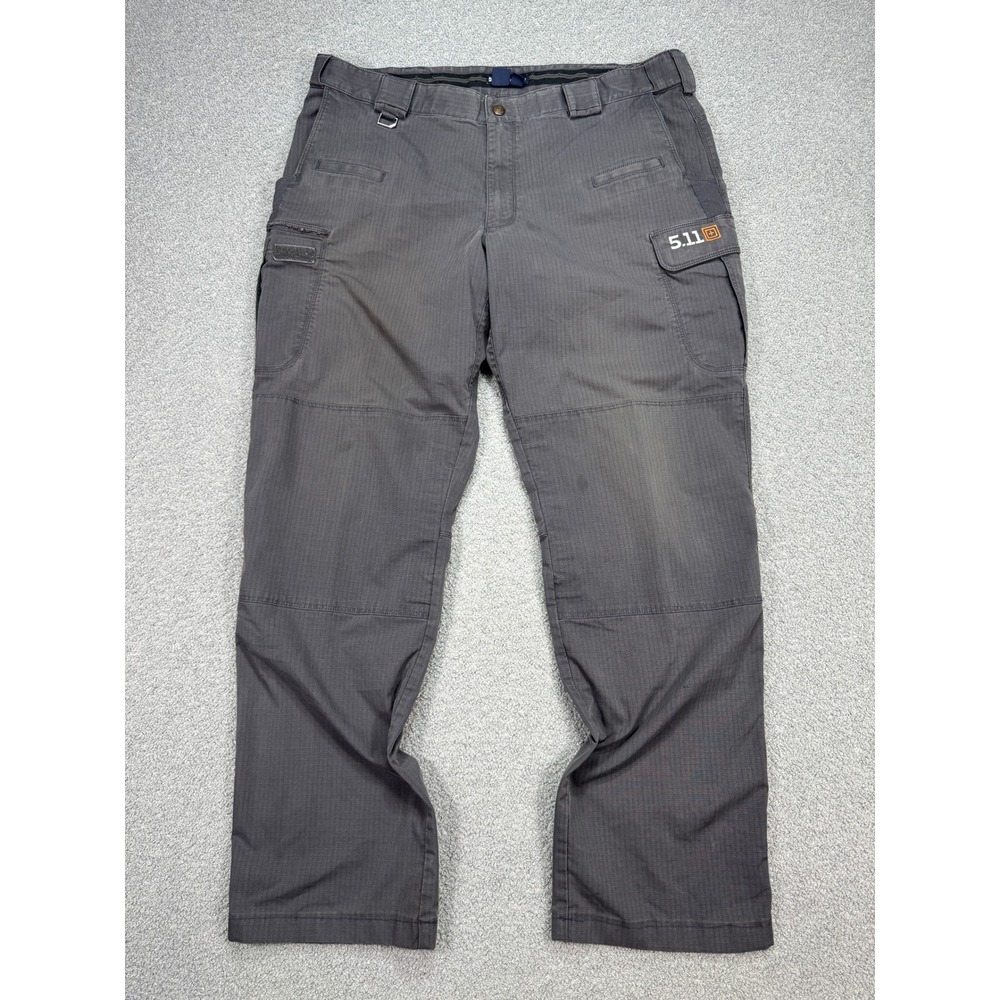 5.11 Tactical Cargo Pants Men's 40 Gray Ripstop Straight Leg Utility Workwear